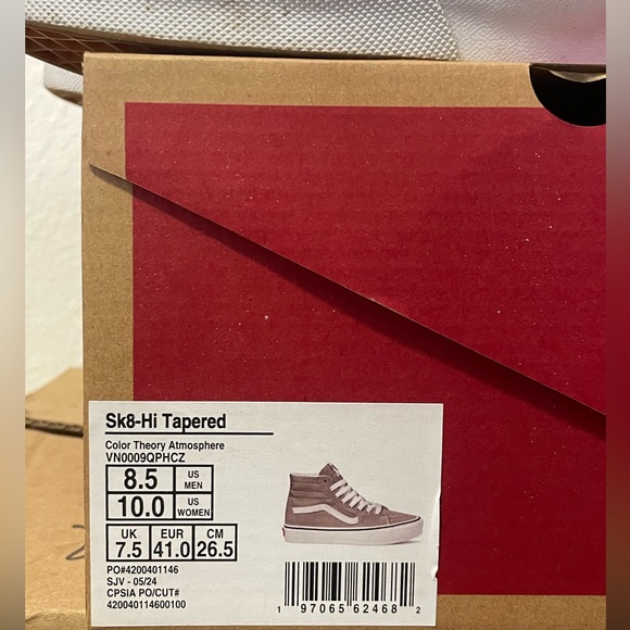 Vans SK8-Hi Tapered Atmosphere Grey w10/m8.5 - Picture 7 of 7